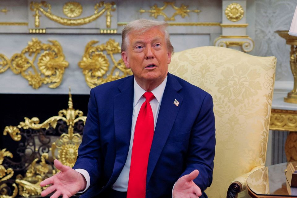 US president Donald Trump (right) in the Oval Office with Lee Jae Myung. Photo: Reuters